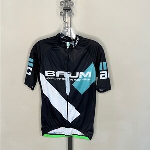 NWT NEW Baum Black and White Cycling Jersey Large